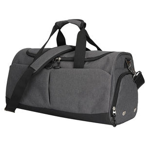 Bolsa de Viaje Negra Unisex de Gran Capacidad, Bolsa de Deporte Impermeable con Compartimento para Zapatos, Bolsa de Gimnasio con Cierre Geométrico para Uso en Exteriores - Product Image 1