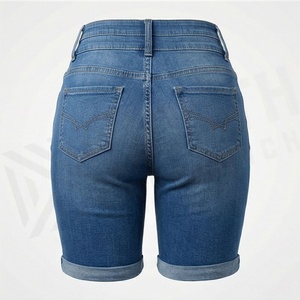กางเกงยีนส์ขาสั้นผู้หญิง ระบายอากาศได้ดี คุณภาพสูง ผ้าฝ้าย ติดกระดุม สไตล์บูตตี้ แฟชั่นลำลองแนวสตรีท ทันสมัย - Product Image 2