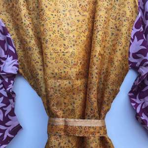 Kimono de Seda con Parches de Diseño para Mujer, Lujosa Túnica Larga Estilo Boho para Dormir, Elegante Ropa de Estar por Casa - Product Image 5