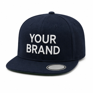 Wholesale Cotton 6 Panel <b>Hat</b> Flat Brim Snapback Cap With Custom Logo for Men - Product Image 3
