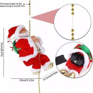 Climbing Santa Claus 9\" Christmas Ornament Xmas Tree Decoration That Climbs up and Down - Product Image 3