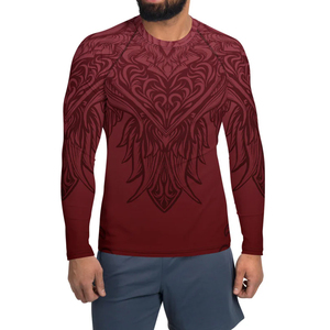 Vente en gros de rashguards pour hommes à manches longues, respirants et à séchage rapide, avec logo personnalisé, en matière unie, pour l'entraînement, faible MOQ 10 pièces, GARANTIE SPORTS - Product Image 1