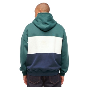 Pull-over à capuche à double panneau en coton mélangé pour hommes avec logo personnalisé Sweat-shirt en molleton lourd de qualité supérieure doublé de capuche surdimensionnée Style décontracté - Product Image 3
