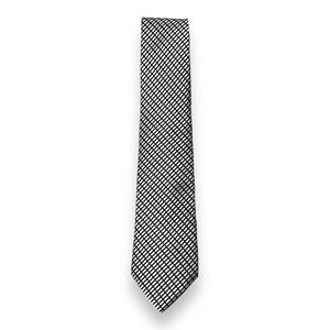 Cravate à carreaux noirs et blancs pour hommes |   Cravate de Cérémonie Formelle pour Mariage et Affaires – Cadeau Élégant – Fournisseur OEM en Gros – Inde 2026 – Design Premium - Product Image 2