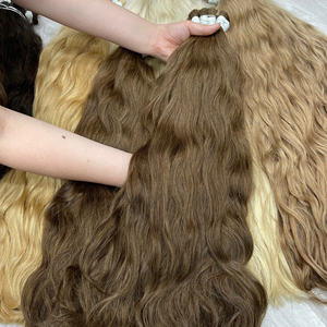 [Top Quality] Raw Vietnamese Hair Natural Wavy Bulk Double Drawn Machine Weft Thanhanhair Mink Quality Remy <b>Russian</b> Straight - Product Image 2