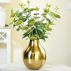 Vase de table moderne en laiton, forme ronde, fait main, pour la décoration intérieure et comme cadeau de pendaison de crémaillère - Product Image 3