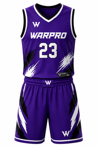 WARPRO Basketball Jersey Set Orange 23 Sublimated Moisture Wicking Unisex Adult V-Neck Sleeveless High Quality <b>Tank</b> Top Shorts - Product Image 1