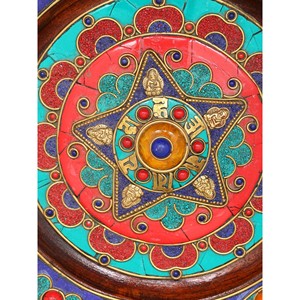 10 \ "redondo tibetano budista colgante de pared Decoración elegante para el hogar o la oficina - Product Image 1