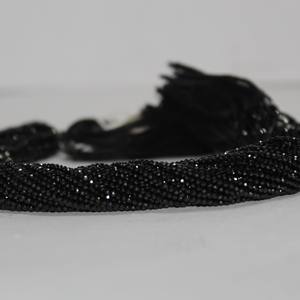2mm 3mm Natural Black Spinel Stone Faceted Rondelle Gemstone Beads Strand <b>String</b> for Jewelry Making Necklace <b>Bracelet</b> Online - Product Image 2
