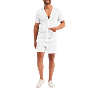 Wholesale Summer High Quality 2 Piece Men Tracksuit <b>Set</b> Joggers Gym Fitness Breathable Mesh Casual Short <b>Sets</b> for Men - Product Image 6
