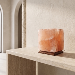 Lámpara de Sal del Himalaya Cuadrada Premium, Tallada a Mano, Luz de Cristal de Sal Natural para Decoración de Interiores del Hogar - Product Image 3