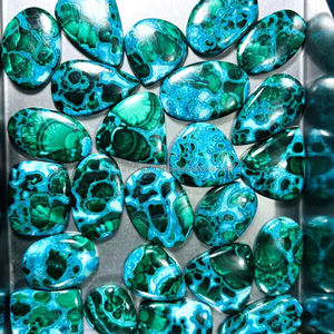 Natural Chrysocolla Malachite Loose Gemstone, High Quality Mixed Green Blue Crystal Cabochon for Jewelry Making - Product Image 4