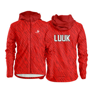 Veste coupe-vent à capuche personnalisée OEM, sublimée, coupe-vent, imperméable, pour la course à pied, l'entraînement, les sports de plein air - Product Image 3