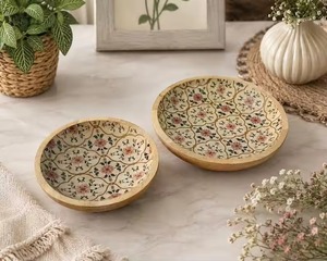 Tazón de Madera Ecológico Hecho a Mano con Diseño Impreso en Esmalte, Personalizable para el Hogar, Restaurantes, Fiestas y Regalos - Product Image 3