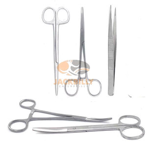Kit de Dissection et de Suture Manuel Premium 7 Pièces avec Pochette, Instruments Chirurgicaux en Acier Inoxydable Certifiés CE ISO13485 pour Étudiants - Product Image 1
