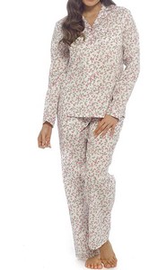 Women's Classic Button Front Poly/Cotton <b>Pyjamas</b> – Comfortable Everyday Sleepwear - Product Image 2