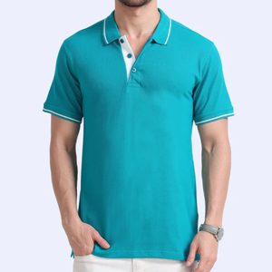 Camiseta de manga corta para hombre 100% algodón/mezcla de algodón y poliéster/algodón orgánico - Product Image 6