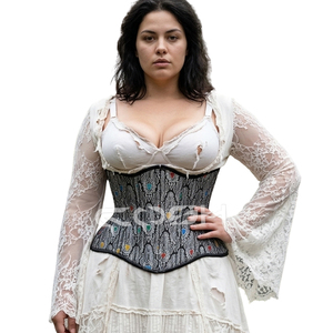 Corsé de brocado con varillas de acero, estilo underbust, novedad de moda para fiestas y eventos. - Product Image 1