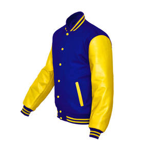 Chaqueta de béisbol universitaria para hombre de alta calidad con diseño de bordado de logotipo personalizado, venta al por mayor de fábrica, con cierre de botones. - Product Image 5