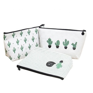 Bolsa organizadora de artículos de aseo personal, neceser multiusos de 100% algodón con cremallera, para viaje - Product Image 5