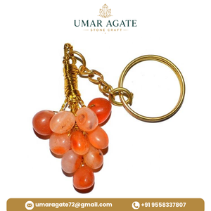 Llavero de Cuarzo Natural Transparente Umar Agate con Mosquetón Enrollado en Alambre - Ligero, Impermeable, Portátil, Ideal para Regalo - Product Image 6