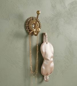 Artisanal Vintage Gold Plated Wall <b>Hook</b> With Ornate Base Self-Adhesive Design Heritage Style Home Accent For Clothing Storage - Product Image 4