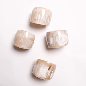 2026 Hot Selling Horn Napkin Ring Holder For Dinnerware Tableware Home Decor household Item Buffalo Horn Napkin Ring <b>Tissue</b> Use - Product Image 1