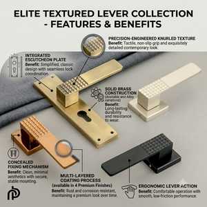 Modern Square Rose <b>Door</b> Handles <b>Lock</b> Set Ambidextrous Touch Control Easy Installation Premium Minimalist Design <b>Door</b> <b>Doors</b> - Product Image 4