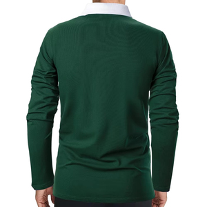 Camiseta de Manga Larga para Hombre, Tejida en Algodón, Casual, para Golf, Corte Ajustado, con Logotipo Personalizado, Servicio OEM - Product Image 4