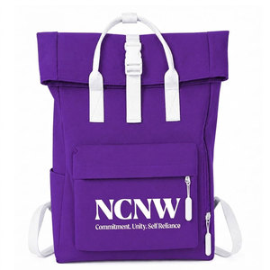 NCNW Sorority <b>Backpack</b> Roll Top Casual Style Large Capacity Shoulder Straps School <b>Backpack</b> Travel Bag for Girls - Product Image 1