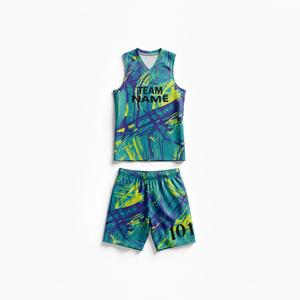 Basketball Uniform <b>Set</b> Plus Size Summer Sleeveless Jersey Anti Bacterial Quick Dry Breathable Fabric Custom OEM Team Sports Suit - Product Image 5