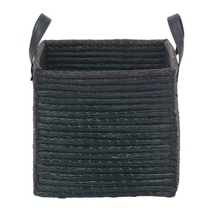Black Seagrass Storage <b>Basket</b> with Handles Handmade Storage <b>Basket</b> Wholesale eco-friendly Made in Viet Nam - Product Image 6