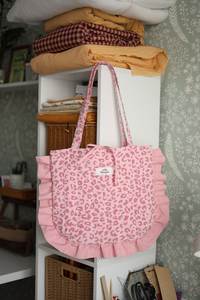 <b>White</b> Cotton Tote <b>Bag</b> With Ruffles And Cherry Embroidery For Women Casual Daily Use 100% Cotton Canvas Tote <b>Bag</b> Eco Friendly - Product Image 3