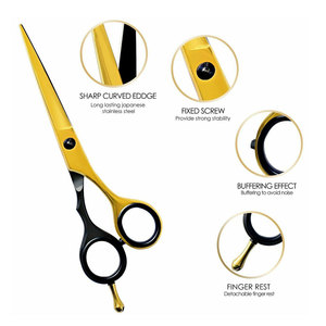 Ciseaux de coiffure professionnels Tegra en acier inoxydable 440C pour barbier droitier, vente en gros pour salon de beauté - Product Image 5