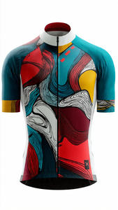 Trajes de Ciclismo Sublimados OEM para Hombre, 100% Poliéster, Conjunto de Jerseys de Ciclismo con Cierre para Entrenamiento, Trajes de Ciclismo de Secado Rápido para Hombre - Product Image 5