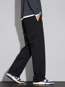 Pantalones Casuales de Alta Gama para Hombre 3028, 100% Algodón, Cintura Media, Corte Holgado y Recto, Frente Plano, Suaves, Forro Polar Otoñal, Antipelusas, para Senderismo y Uso Diario - Product Image 4