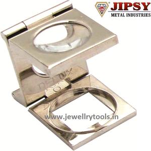 Loupe de poche pliable 10X avec compteur de fils et testeur de lin, pour bijoux, montres et réparation de téléphones mobiles - Product Image 6