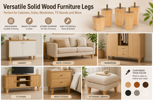 Decorative Solid Wood Sofa <b>Legs</b> Durable Hardwood Furniture <b>Support</b> Feet for Contemporary Couch Cabinet Outdoor Living Room - Product Image 4