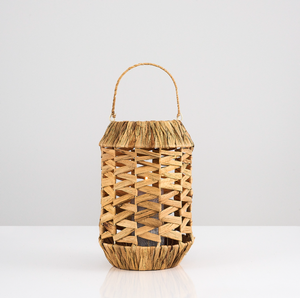 Lámpara de Jacinto de Agua Tejida a Mano Ecológica, Diseño Rústico Bohemio, Lámpara Decorativa de Mimbre Natural para Decoración del Hogar - Product Image 2