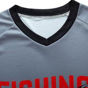 T-shirt de pêche pour homme imprimé sur mesure à prix abordable, 100 % polyester, confortable pour l'été - Product Image 3