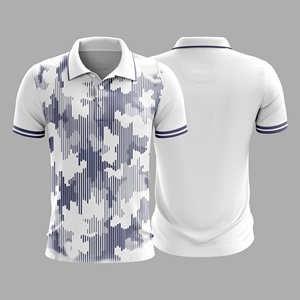 เสื้อยืดผู้ชายสีดำ-น้ำเงิน ลายเรขาคณิต พิมพ์ลายแบบ Sublimation แขนสั้น ระบายเหงื่อได้ดี ทรงปกติ น้ำหนักเบา ต้านเชื้อแบคทีเรีย ด้านหน้า - Product Image 1