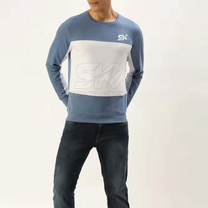 Windproof Cotton Made Men Split Color <b>Plain</b> <b>Sweatshirts</b> Customized Logo Men Split Color <b>Plain</b> <b>Sweatshirts</b> - Product Image 3
