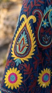 Prairie Chic <b>Velvet</b> Embroidered <b>Jacket</b> Floral Pattern Stand Collar Full Sleeve Spring Women's <b>Jacket</b> - Product Image 3