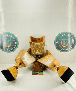 Quemador de incienso Mubkhar de madera y nácar de lujo Quemador de madera Madkhan de madera Mabkhara de Falak World Export - Product Image 2