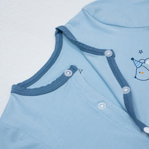 Body de Bambú con Estampado de Dibujos Animados Adorable ALB05 - Unisex, Manga Larga, Cuello Redondo, Botones Laterales, Tejido Transpirable, 4 Estaciones, Vietnam - Product Image 5