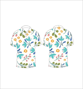 Polo pour homme à imprimé botanique coloré, manches courtes, col boutonné, décontracté, respirant et léger pour l'été - Product Image 3
