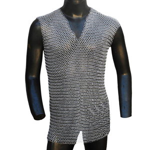 Gilet de carrosserie médiévale en maille de 10 mm en aluminium, sans manches, pour chevalier, cosplay, reconstitution historique, costume léger - Product Image 1