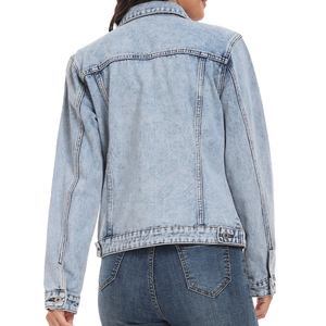 Premium Women's Denim Jacket Casual Winter Waterproof Breathable Cotton <b>Button</b>-Up <b>Coat</b> 100% Cotton Premium Women's Denim Jacket - Product Image 4