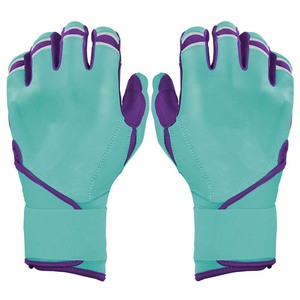 Gants de frappe rembourrés turquoise avec accents violets, fermeture à enfiler, unisexe, pour entraînement adulte - Product Image 1