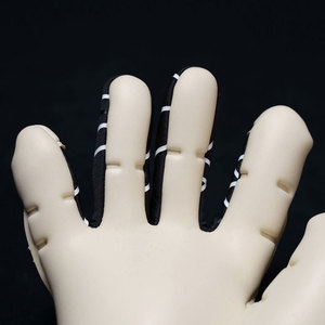 Football Goalkeeper Gloves PU <b>Full</b> Finger Non <b>Slip</b> Breathable Adjustable Wrist Strap Hook Loop Closure Unisex Silicone Printing - Product Image 3